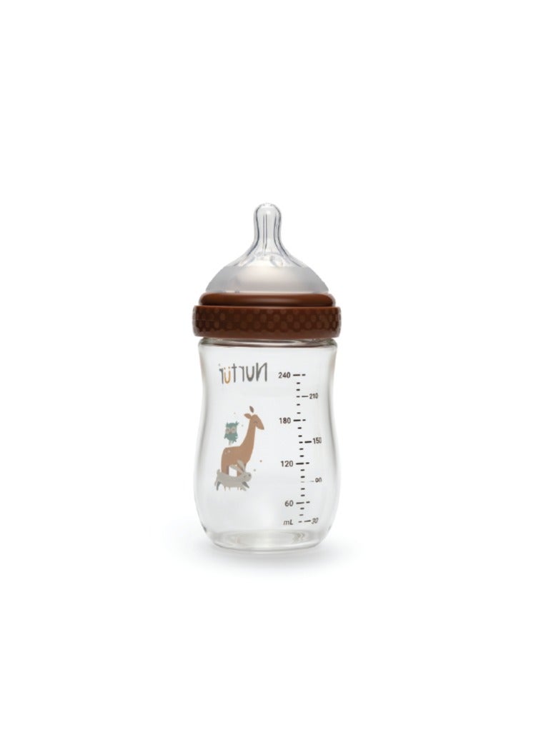 Nurtur 160ml Wide-Neck PP Baby Bottle – Brown Deer Design, BPA-Free, Soft Silicone Teat, Newborn & Infant Feeding Bottle - Image 3