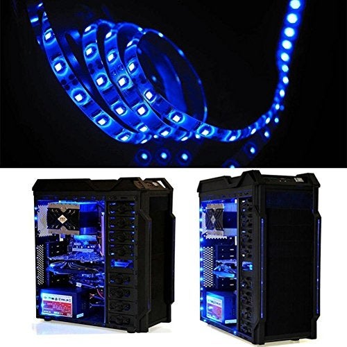 XINKAITE Waterproof Blue Led Strip Lights 16.4 Ft 300leds 60LEDs/m White Flexible Tape Lighting Tape Lights for Boats, Bathroom,Mirror,Ceiling and Outdoor (No Included 12V Power Plug/Adapter) - Image 5
