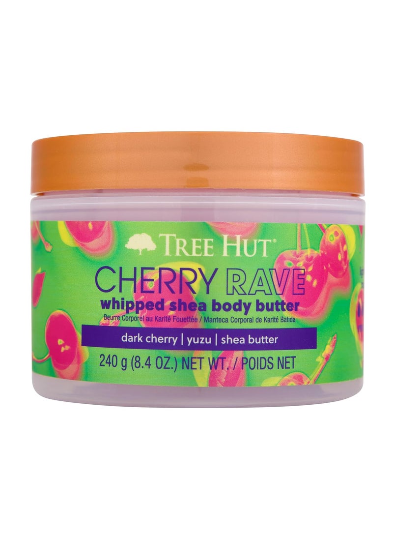 Tree Hut Tree Hut Cherry Rave Whipped Shea Body Butter | Long-lasting Hydration Leaves Skin Feeling Soft & Moisturized | Limited Edition Fall | Nourishing Essential Body Care | 8.4 fl oz. 