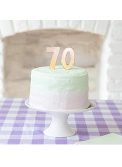 Talking Tables Talking Tables 7 Number Birthday Candles, Rose Gold Number Candle, Candle for Birthday Cake Topper, Anniversary Cake Number Candle. Candle stick for special occasions such as birthday and Anniversary (7 Number Candle, Rose Gold Dipped )  - Image 3