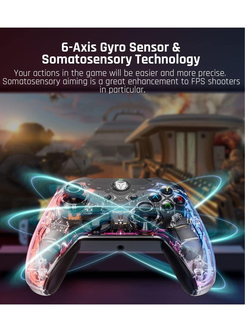 BIGBIG WON Nintendo Switch Gamepad Joystick for Nintendo Switch and Windows 10/11, Wired Pro Controller for PC Gaming, with Dual-Vibration, 6-Axis Gyro, Turbo Function - Image 3