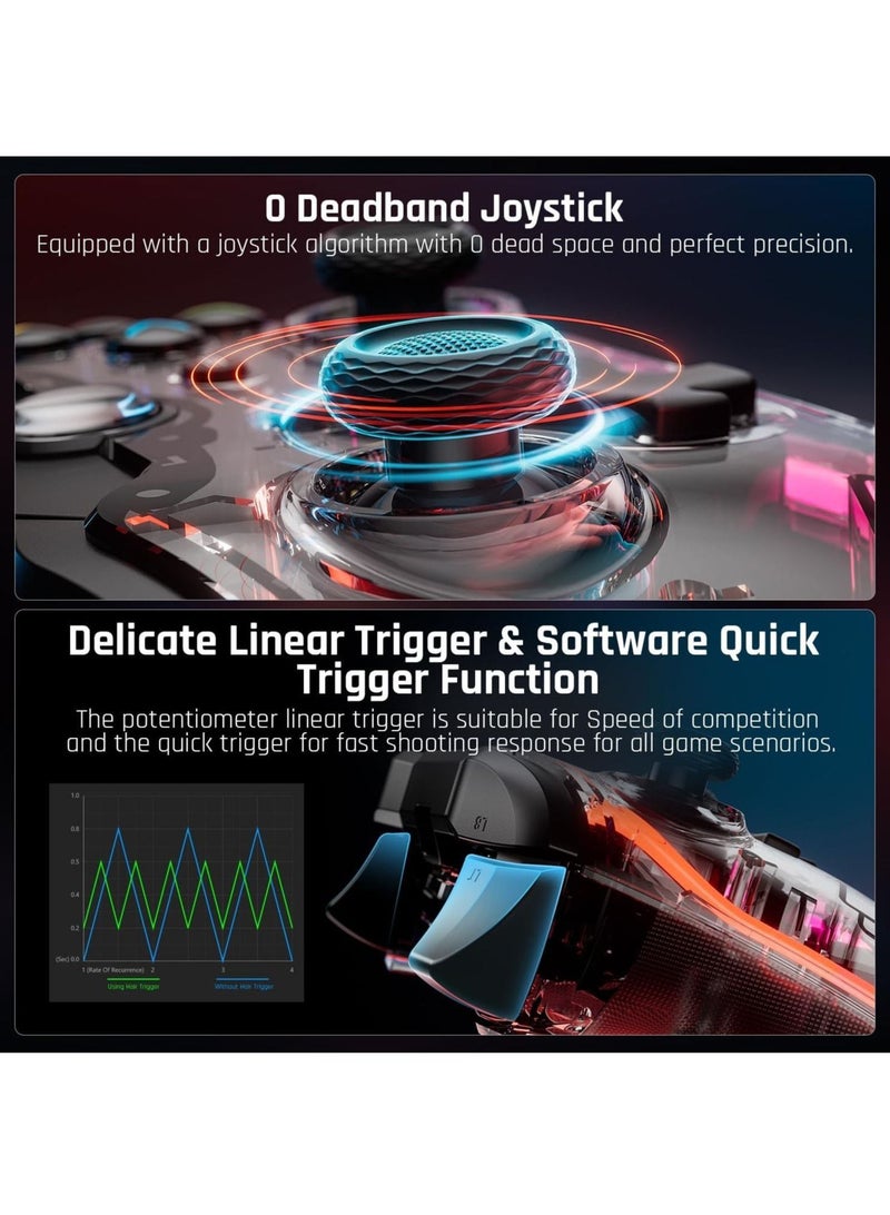 BIGBIG WON Nintendo Switch Gamepad Joystick for Nintendo Switch and Windows 10/11, Wired Pro Controller for PC Gaming, with Dual-Vibration, 6-Axis Gyro, Turbo Function - Image 5