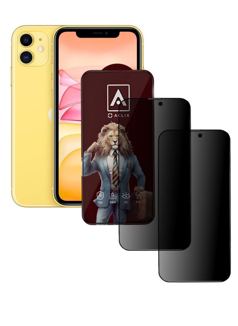 ACLIX 2 Pieces Antistatic ESD Dustproof Premium Quality High Definition Tempered Glass Screen Protector Designed For  iPhone 11 - Image 1