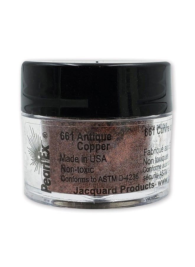 Jacquard Pearl Ex Pigment Powder 3 Grams Antique Copper - Loose Mica Powder for Epoxy Resin, Watercolors, Calligraphy Ink & Clay - Epoxy Pigment Powder - Epoxy Resin Color  - Image 1