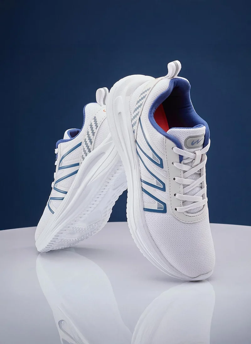 كامبس Men Robe Memory Foam Lace-Up Running Shoes-White