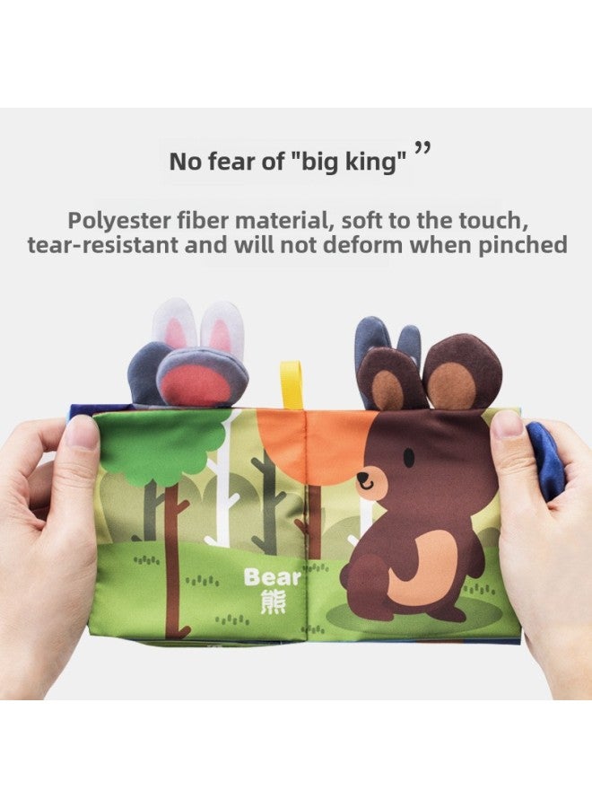 Baby Animal Tail Cloth Book Baby Tear Cloth Book Children's Ring Paper Three-dimensional Cloth Book Early Teaching Toys Wholesale-Color:Ocean Hand Puppet Cloth Book (single Bag)  - Image 3