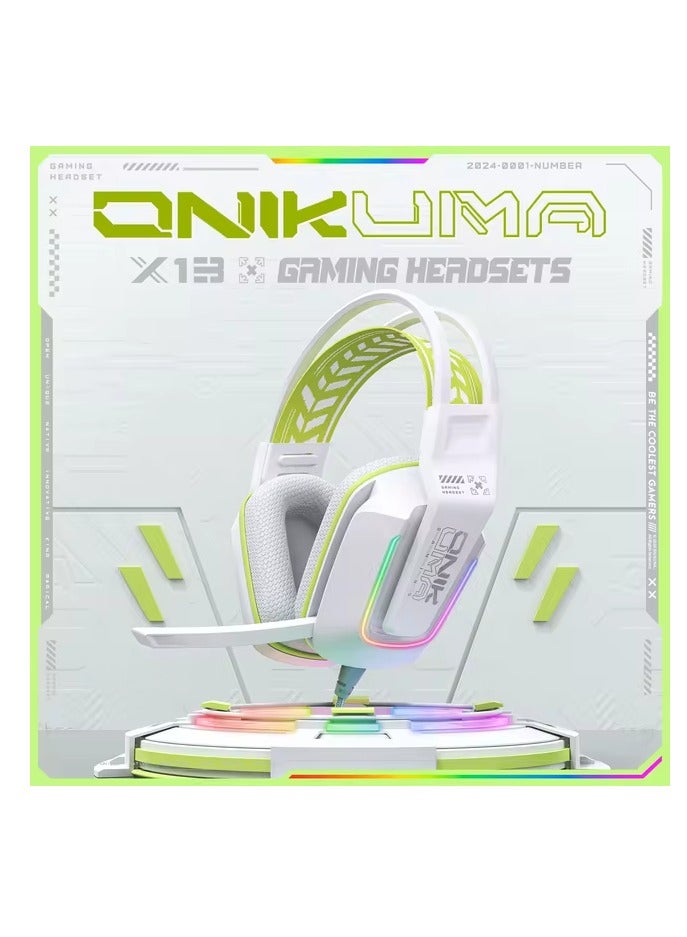 ONIKUMA X13 RGB Wired Gaming Headset with Microphone & Lighting - Image 2