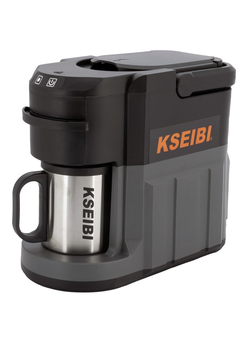 KSEIBI - 20V Cordless Coffee Machine with 0.24 L Removable Water Reservoir, (TOOL ONLY) for Ground Coffee and Coffee Pods. Outdoor Espresso Machine for Camping, Hunting, Small Espresso Machine for Cappuccino, Latte. - Image 1