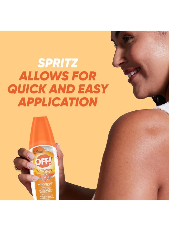 OFF! رذاذ طارد الحشرات والبعوض OFF! FamilyCare، بدون رائحة مع الألوة فيرا، 7% ديت، 6 أونصات (عبوة من 12) - Image 5