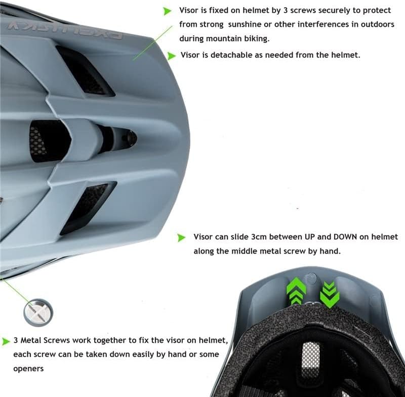 Exclusky Lightweight Mountain Bike Helmet for Adults with Adjustable Visor - Image 4
