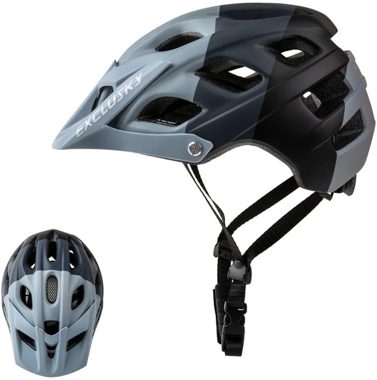 Exclusky Lightweight Mountain Bike Helmet for Adults with Adjustable Visor - Image 2