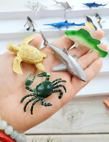 PSDFH 56 PCS Sea Realistic Plastic Ocean Animal Sea CreatureTurtle Figurines For Educational Tool Cake Toppers Desk Yard Decor Car Accessories - Image 5