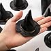 tiecawk 12Pcs Plastic Witch Hats Mini Halloween Witch Hats Wizard Hat for DIY Crafts Bottle Toppers Halloween Party Supplies Black - Image 3