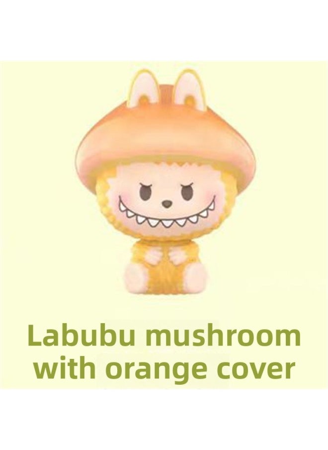 Genuine Bubble Mart POP Mushroom Elf Series Doll Moe Bubble Matt Moe Blind Box Doll-Color:Brush Cloth Orange  - Image 1
