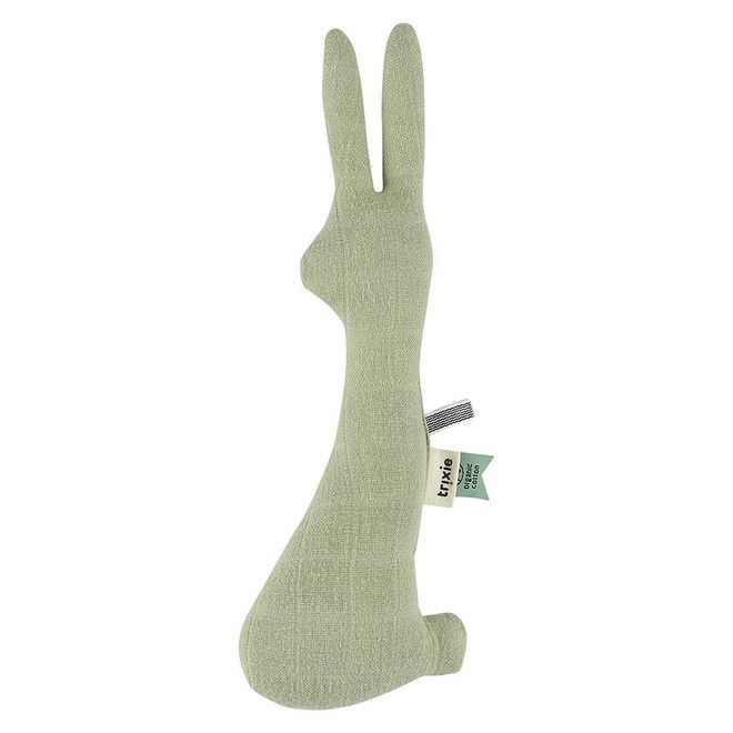 Trixie Bliss Rabbit Rattle, Cute & Fun Design, Durable Construction, Easy To Grasp, 0 Months+, 30 x 8 x 3cm - Sage Green - Image 1