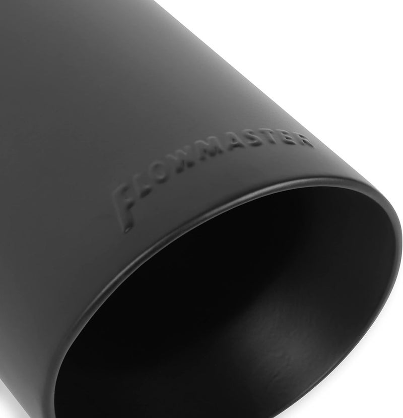 FLOWMASTER 15398B Exhaust Tip 4 Inch Angle Cut Black Ceramic Coated 304 Stainless Steel Fits 3 Inch Tubing 13 Inch Long - Clamp On - Image 2