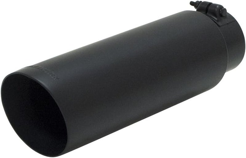FLOWMASTER 15398B Exhaust Tip 4 Inch Angle Cut Black Ceramic Coated 304 Stainless Steel Fits 3 Inch Tubing 13 Inch Long - Clamp On - Image 3