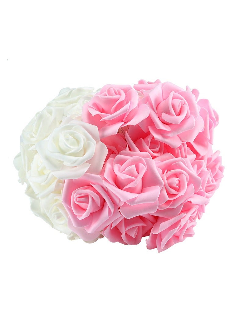 KUYING Girl Heart Pink White Rose Light String LED Night Light USB Style  - Image 1