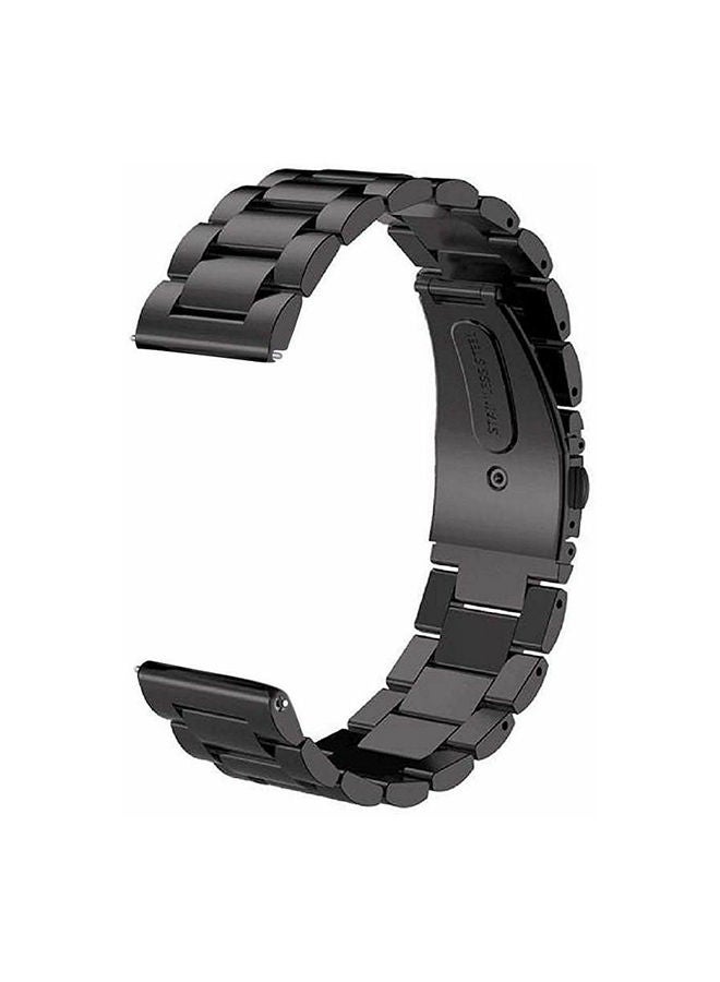 NIBEMINENT Metal Replacement Strap For Samsung Gear S3 Frontier/Classic/Galaxy Band (R800) Black - Image 1