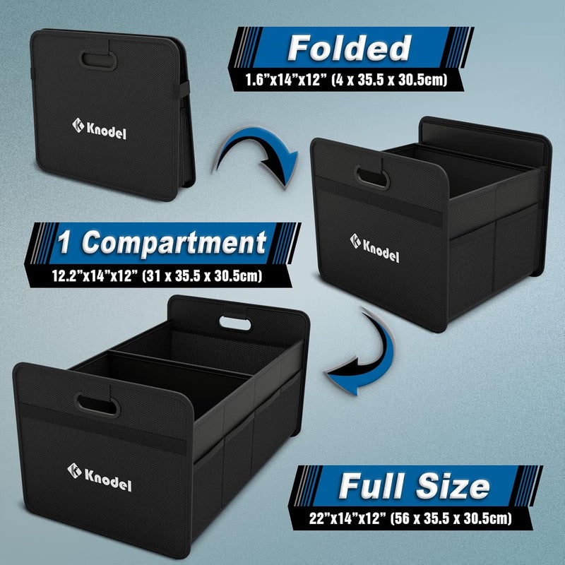 K KNODEL Car Trunk Organizer - Medium, Black - Image 4