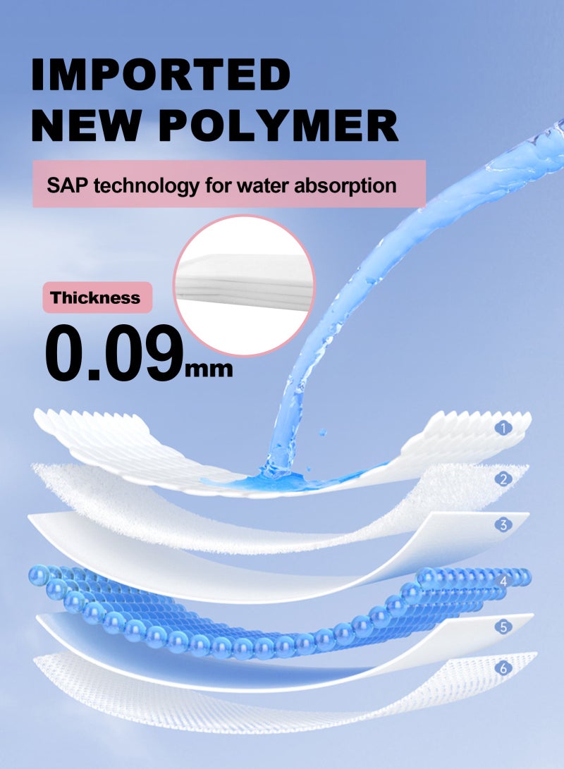 URbazaar Super Absorbent & Featherlight Disposable Nursing Pads 100 Count, Stay Dry, Soft & Breathable Breast Pads for Leaking Milk, Leakproof, Individually Packaged Breastfeeding Essentials for Moms - Image 5