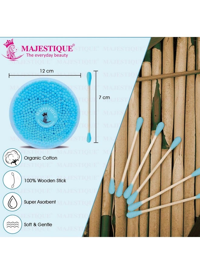 MAJESTIQUE Majestique Ear Cleaner Buds | Cotton Ear Buds Swabs | Wooden Stick Cotton Ear Buds | 100% Pure Cotton and Wooden Stick Ear Buds | Anti-Allergic | Eco Friendly Cotton Swabs (500 Tips)  - Image 4