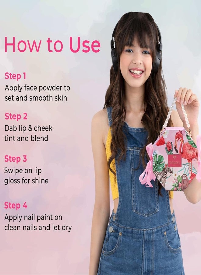 ويمسي مجموعة ويمسي بيوتي سباركل آند بولش للعناية بالأظافر | مجموعة تجميل آمنة للفتيات والمراهقات | ألوان أظافر، مُلوّن شفاه، وملمع شفاه | عبوة من 6 قطع - Image 4