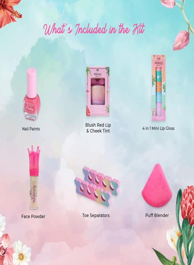 ويمسي مجموعة ويمسي بيوتي سباركل آند بولش للعناية بالأظافر | مجموعة تجميل آمنة للفتيات والمراهقات | ألوان أظافر، مُلوّن شفاه، وملمع شفاه | عبوة من 6 قطع - Image 5