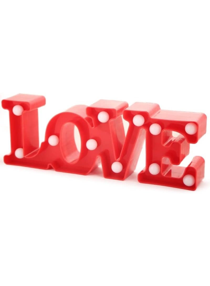 Generic valueable 1 3D LED decorative lamp with a romantic love message for the home (red) - Image 1