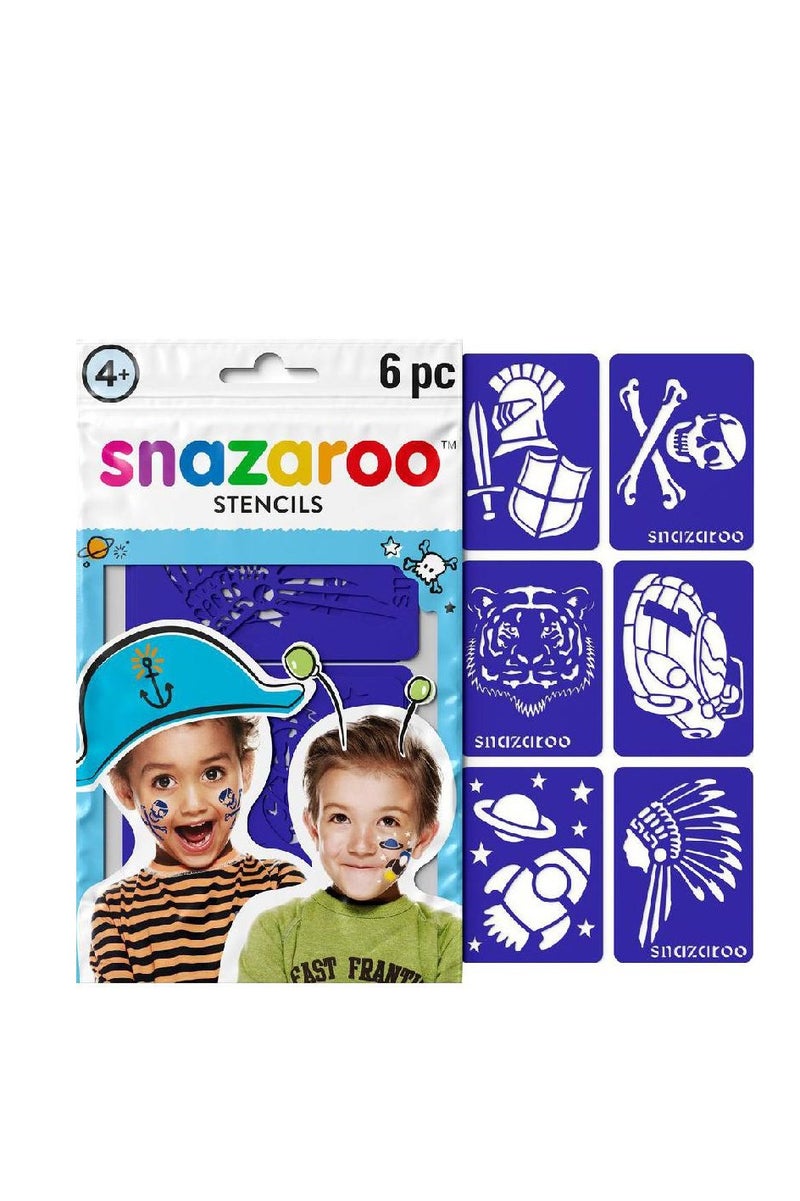 سنازارو إكسسوار رسم الوجه والجسم من قوالب المغامرات أزرق - ٦ قطع - Image 1