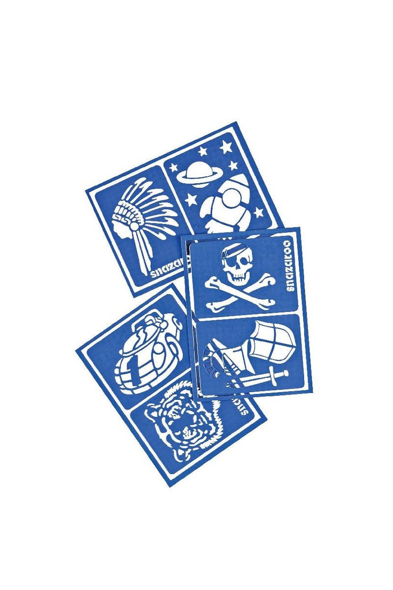 سنازارو إكسسوار رسم الوجه والجسم من قوالب المغامرات أزرق - ٦ قطع - Image 3