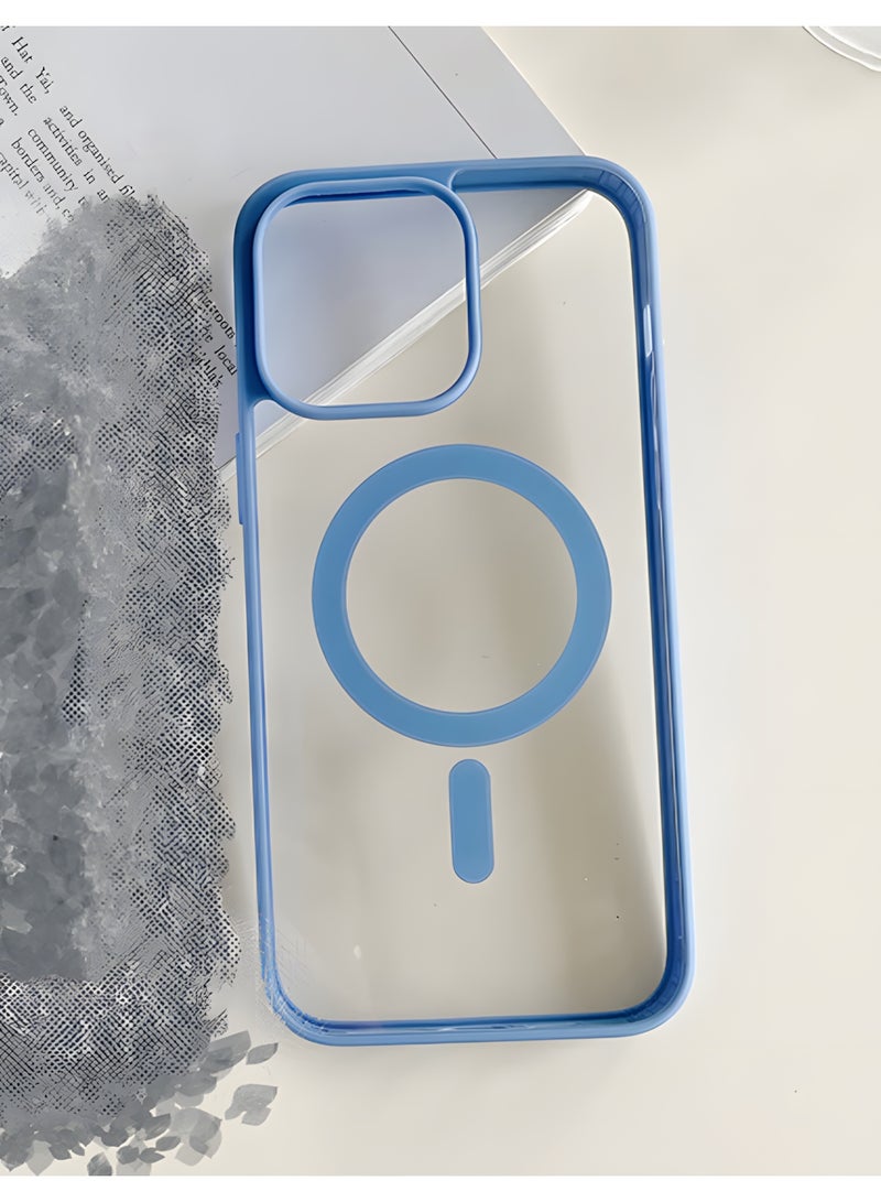 Magsafe Case for iPhone 15 Magsafe Clear Cover Magnetic Wireless Charging Support, Shockproof Protection, Scratch-Resistant for iPhone 15 - Sierra Blue - Image 2