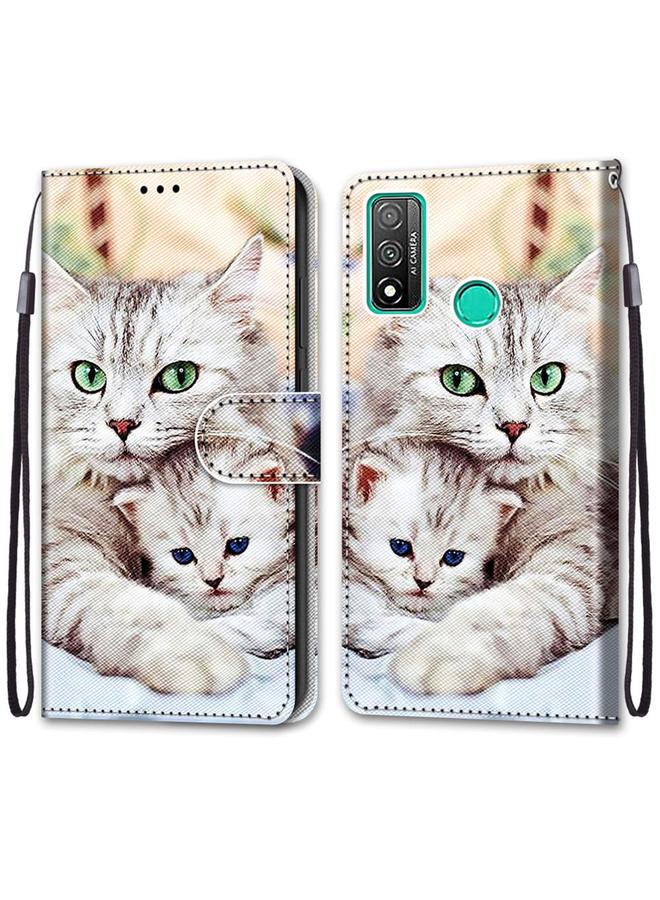 Zaboon Case For Huawei P smart 2020 Coloured Drawing Cross Texture Horizontal Flip PU Leather Case with Holder & Card Slots & Wallet & Lanyard - Image 2