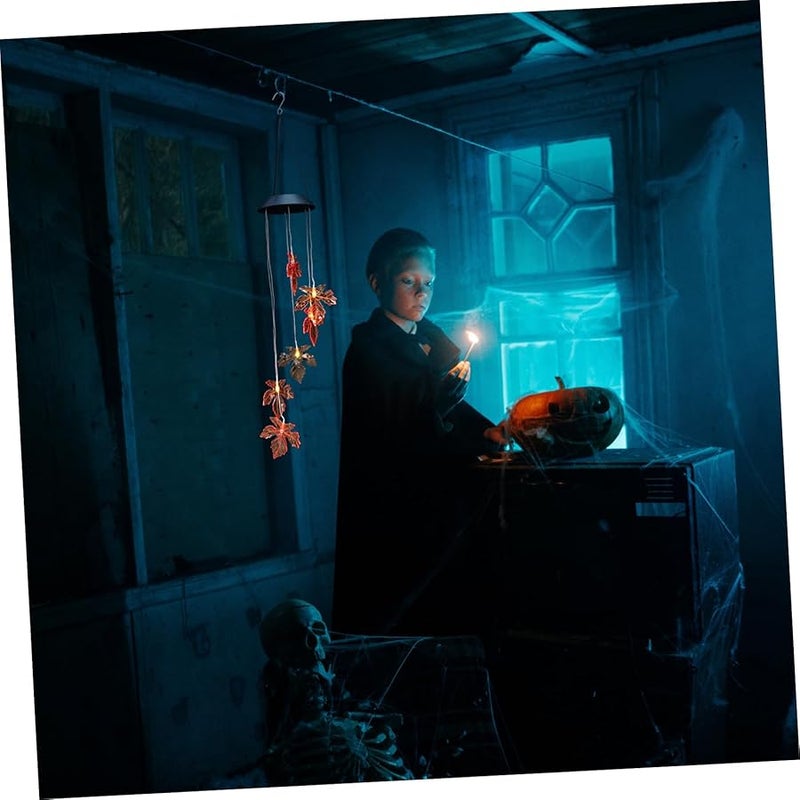 Solar Pumpkin Wind Chime Light Halloween Outdoor Garden Decorative Lamp - Image 4