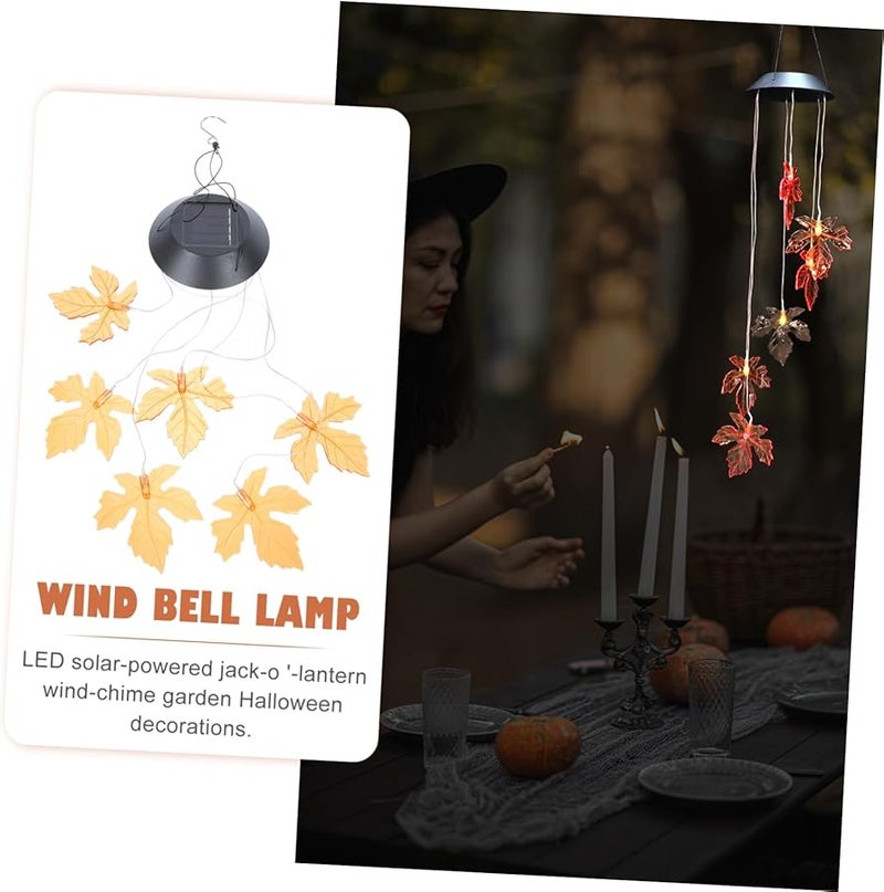 Solar Pumpkin Wind Chime Light Halloween Outdoor Garden Decorative Lamp - Image 3