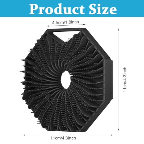 MAYCREATE® Silicone Body Scrubber, Exfoliating Body Scrubber for Sensitive Skin, Soft Massage Body, More Hygienic Than Traditional Loofah, Gentle Exfoliating for Sensitive Skin, Black - Image 2