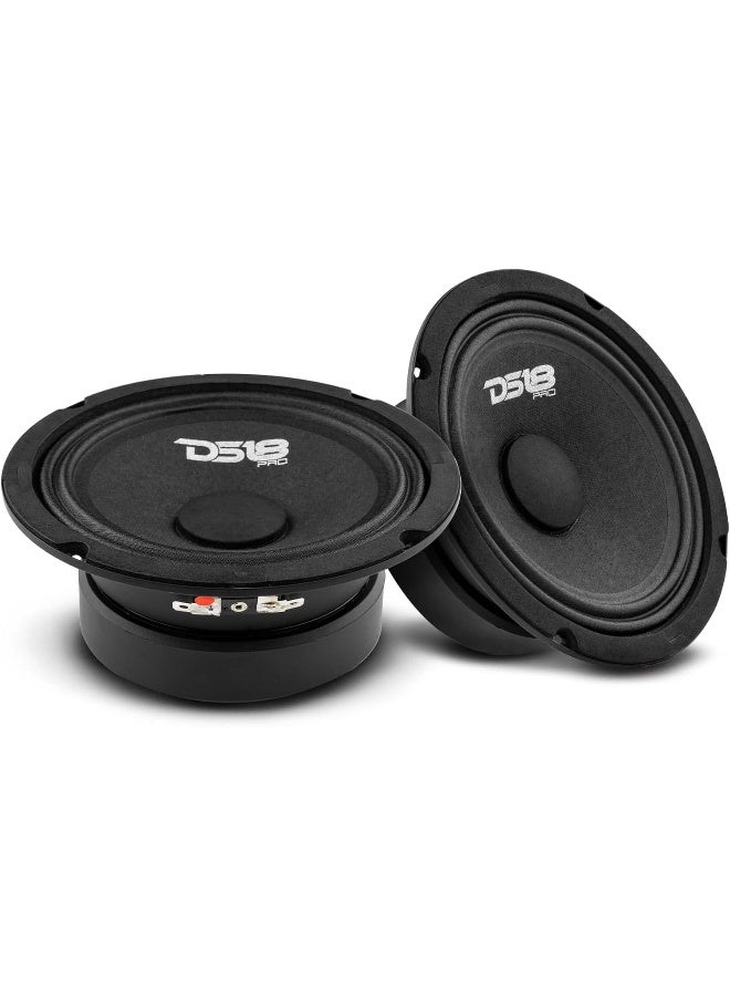 DS18 DS18 PRO-GM6SE Loudspeaker - 6.5", Midrange, Sealed Back, 480W Max, 140W RMS, 8 Ohms - Premium Quality Audio Door Speakers for Car or Truck Stereo Sound System - Image 2