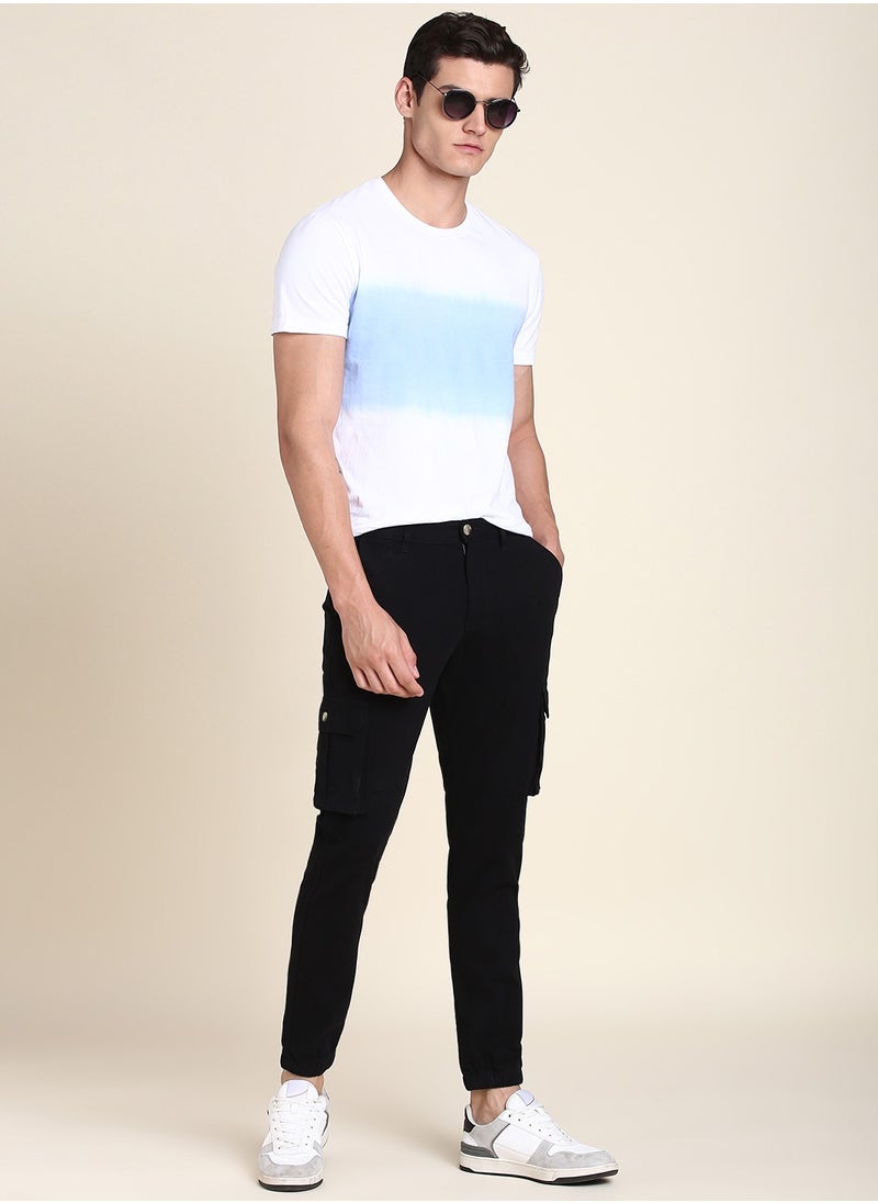 Dennis Lingo Black Casual Trousers for Men - Slim Fit, Cotton Lycra  - Image 5
