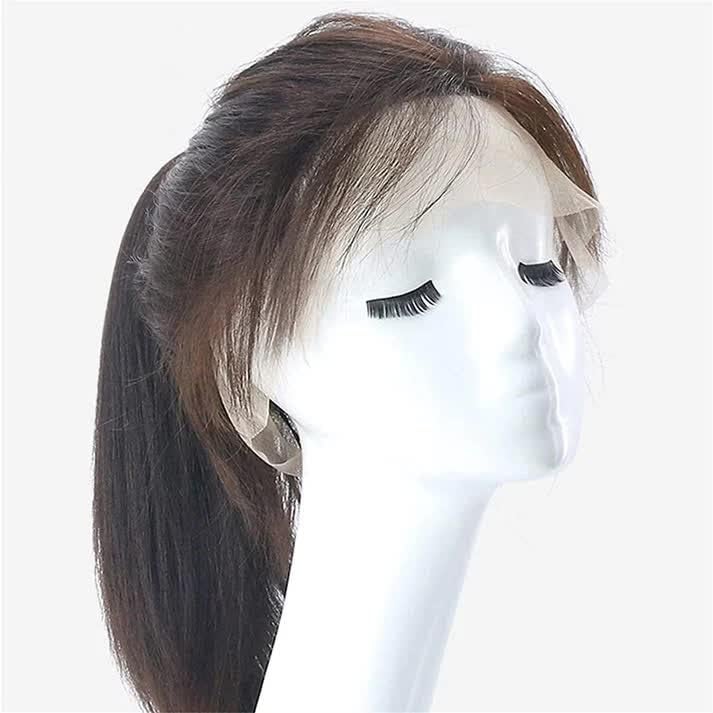 Lush Locks Hair Replacement, French Lace Human Hair wig for Women (Natural Brown) - Image 1