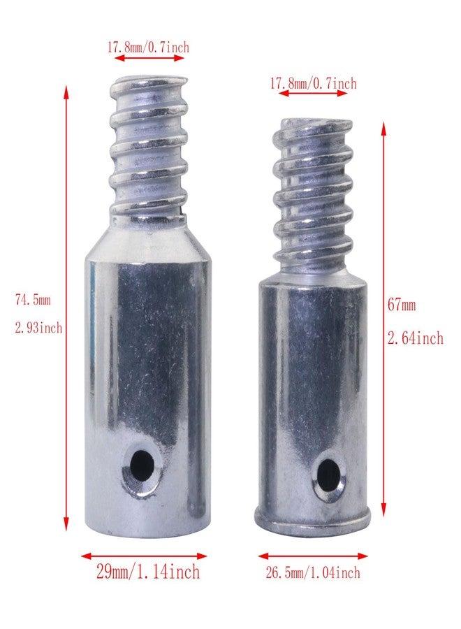 DGBRSM 2PCS 1 in & 7/8 in Threaded Tip Replacement Ultra Threaded Tip Repair Kit Pole Handle Replacement Extension Pole Adapter Tips for Extension Poles Repairing - Image 3