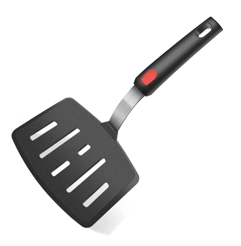 TASKHOUSE Silicone Fish Spatula Turner Wide Pancake Fish Slotted for Nonstick Cookware Pans Omelette Egg Spatula 600°F Heat Resistant (1 Piece) - Image 1