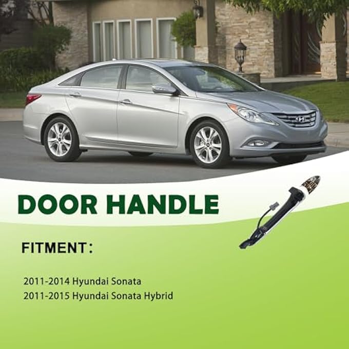 ريحني مقبض الباب الخارجي من جهة الراكب الأمامية اليمنى مع دخول ذكي بدون فتحة مفتاح متوافق مع 20112015 هيونداي سوناتا تحل محل 826513S210 826523S030 - Image 3