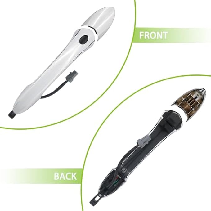 ريحني مقبض الباب الخارجي من جهة الراكب الأمامية اليمنى مع دخول ذكي بدون فتحة مفتاح متوافق مع 20112015 هيونداي سوناتا تحل محل 826513S210 826523S030 - Image 4