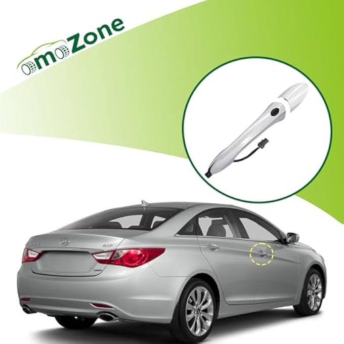 ريحني مقبض الباب الخارجي من جهة الراكب الأمامية اليمنى مع دخول ذكي بدون فتحة مفتاح متوافق مع 20112015 هيونداي سوناتا تحل محل 826513S210 826523S030 - Image 2