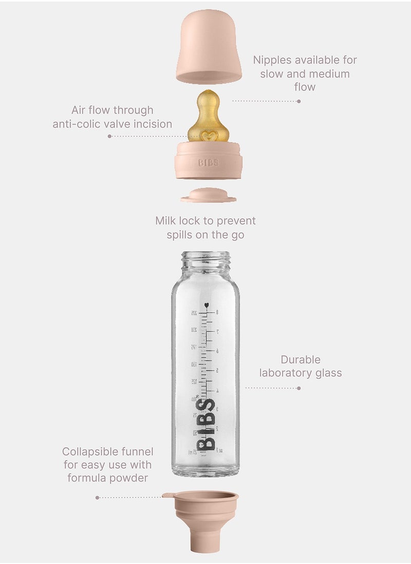 BIBS Baby Glass Feeding Bottle For 0M+, 225 ml - Sage  - Image 3