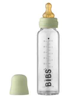 BIBS زجاجة رضاعة زجاجية للأطفال من عمر 0-12 شهرًا، 225 مل - سيج  - Image 1