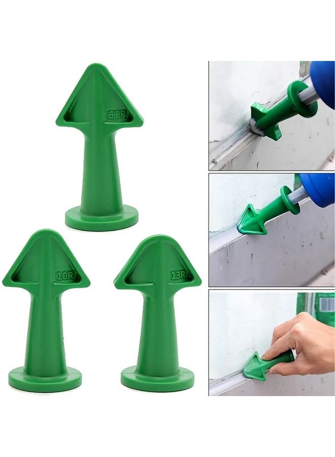 Green Multi Functional Caulking Nozzle Tools Applicator Kit For Tile Grouting - Image 5
