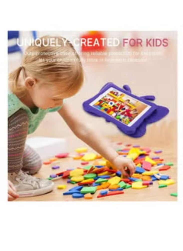 iPad 7 10.2 3D Cute Butterfly Case - Light Weight EVA Stand Shockproof Rugged Heavy Duty Kids Friendly Tablet Case for iPad 10.2 iPad 7th Gen iPad (PURPLE) - Image 2