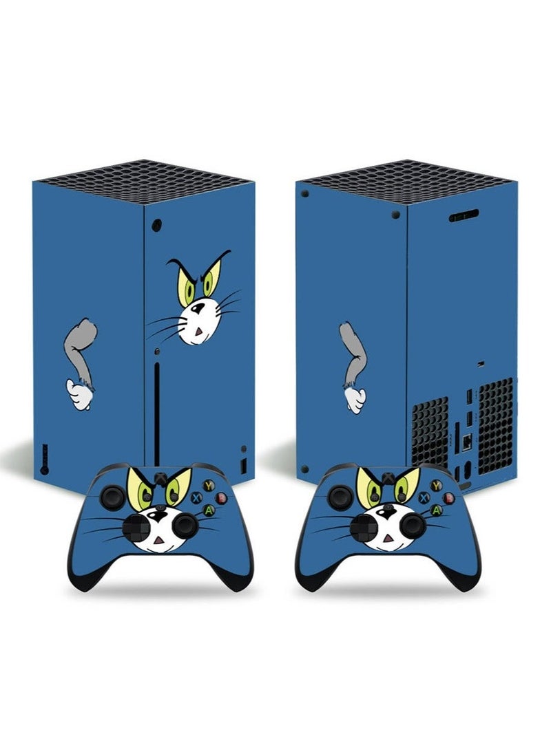 XBOX SERIES X Console Controller Skins Set, Skin Wrap Decal Sticker XBOX Series X, Protective Film Sticker for XBOX X Tom and Jerry,XBOX Series X Sticker, Vinyl Cover Sticker - Image 1