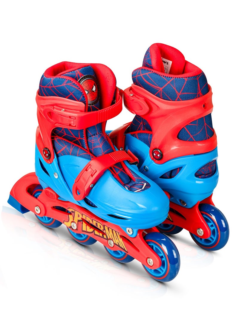 Spartan Spiderman Inline Skates for Kids Size S 31-34 | Durable Hardshell Boot with Soft Liner | 64mm PU CAST Wheels | ABEC7 Bearings | Adjustable Fit Marvel Skates  SP-1022 - Image 3
